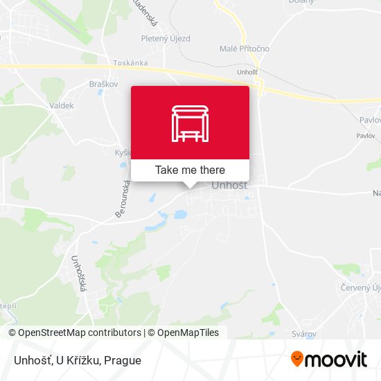 Unhošť, U Křížku map