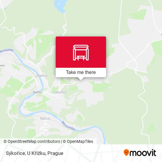 Sýkořice, U Křížku map