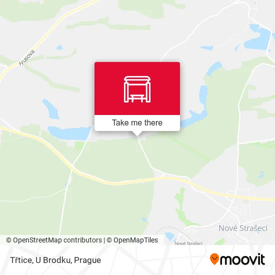 Карта Třtice, U Brodku