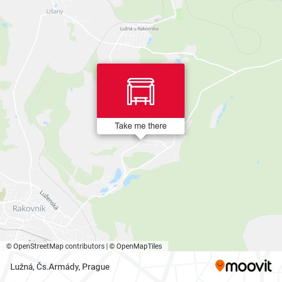 Lužná, Čs.Armády map