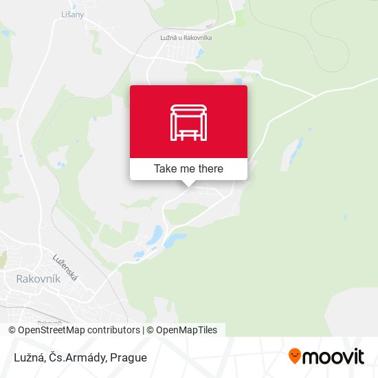 Lužná, Čs.Armády map