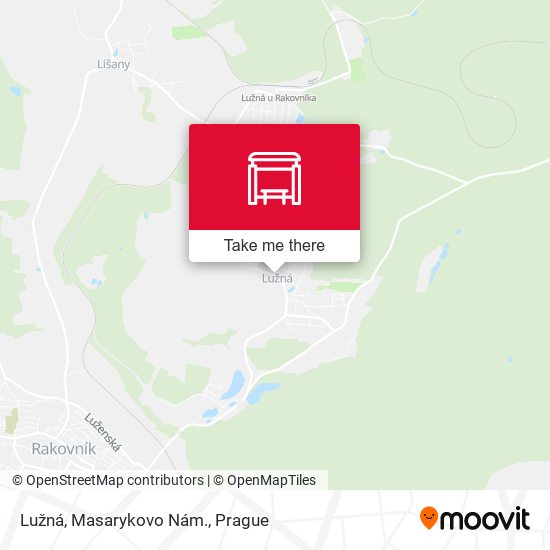 Lužná, Masarykovo Nám. map