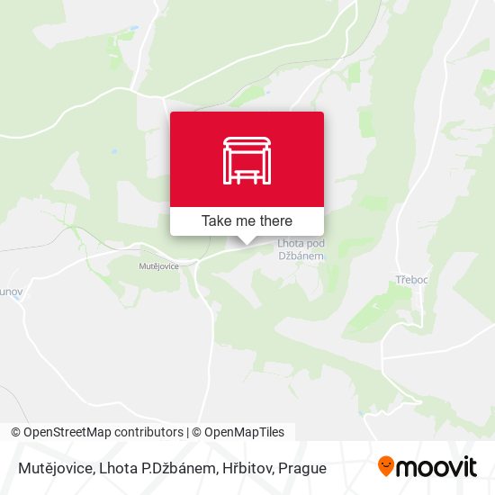 Mutějovice, Lhota P.Džbánem, Hřbitov map