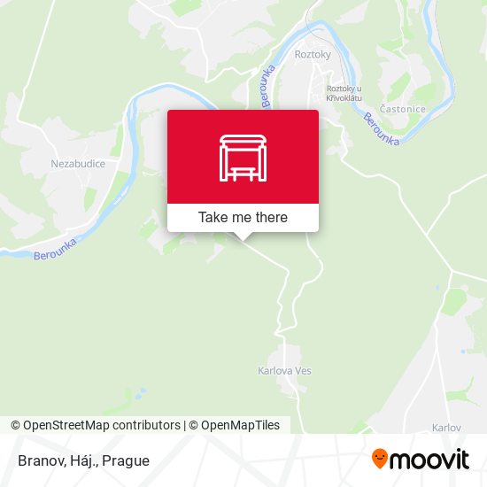Карта Branov, Háj.