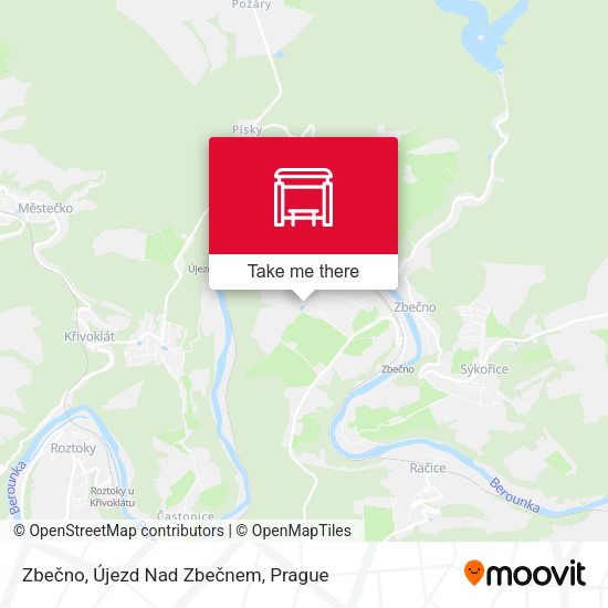 Карта Zbečno, Újezd Nad Zbečnem