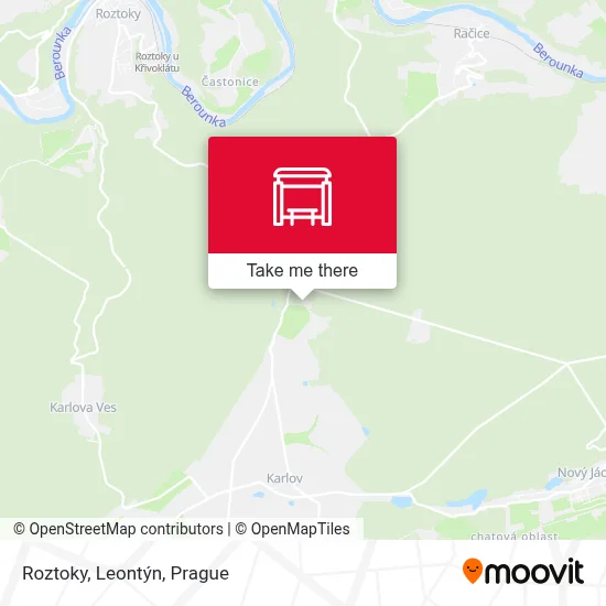 Roztoky, Leontýn map