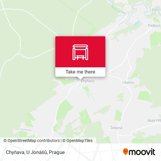 Chyňava, U Jonášů map