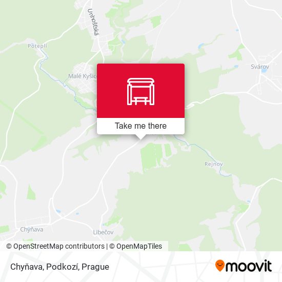 Chyňava, Podkozí map