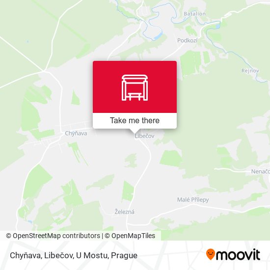 Chyňava, Libečov, U Mostu map