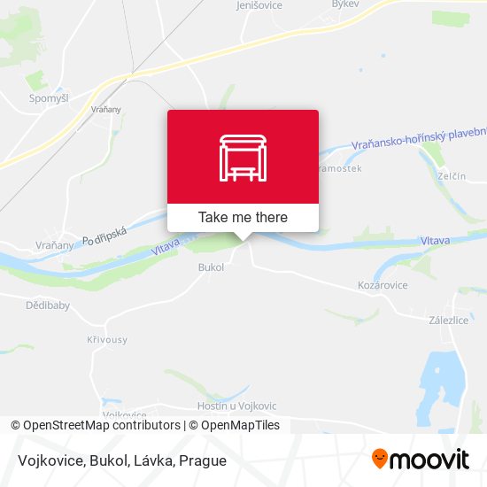 Vojkovice, Bukol, Lávka map