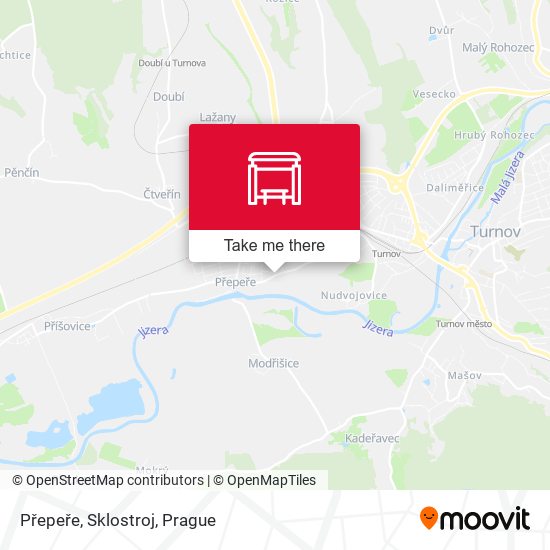 Přepeře, Sklostroj map