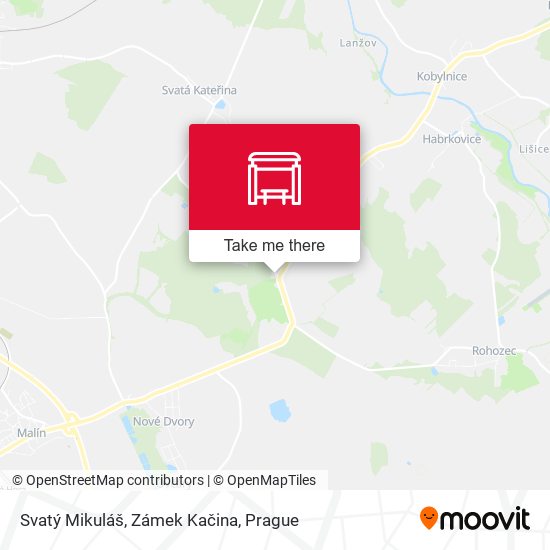Svatý Mikuláš, Zámek Kačina map