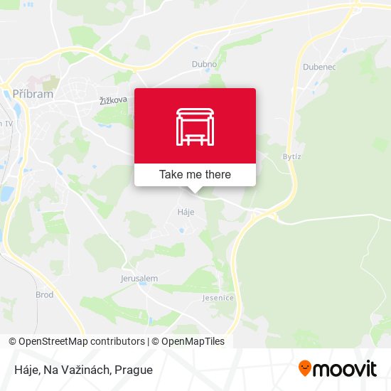 Háje, Na Važinách map