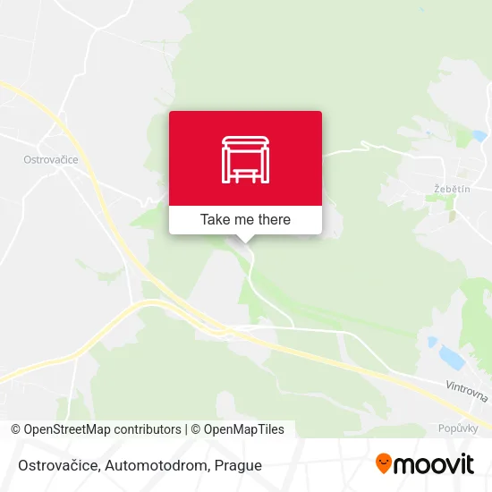Карта Ostrovačice, Automotodrom