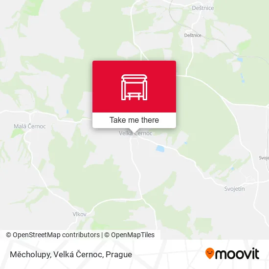 Карта Měcholupy, Velká Černoc