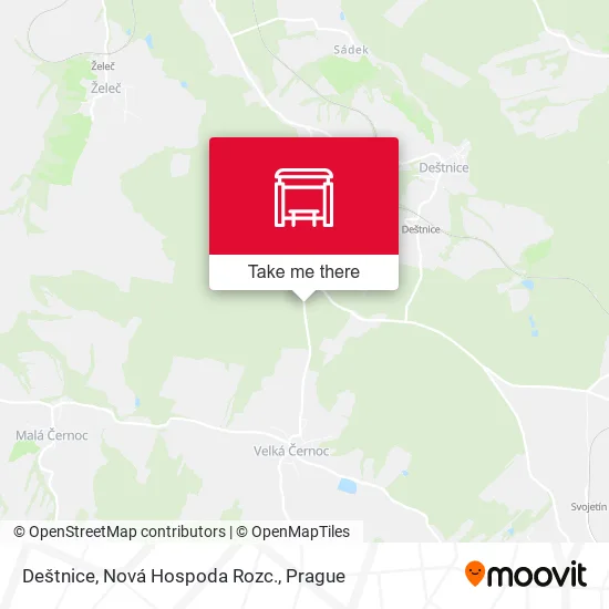 Карта Deštnice, Nová Hospoda Rozc.