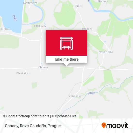 Chbany, Rozc.Chudeřín map