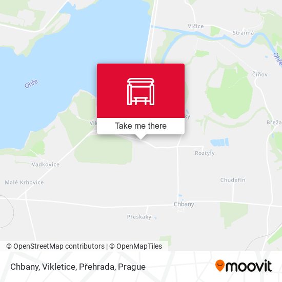 Chbany, Vikletice, Přehrada map