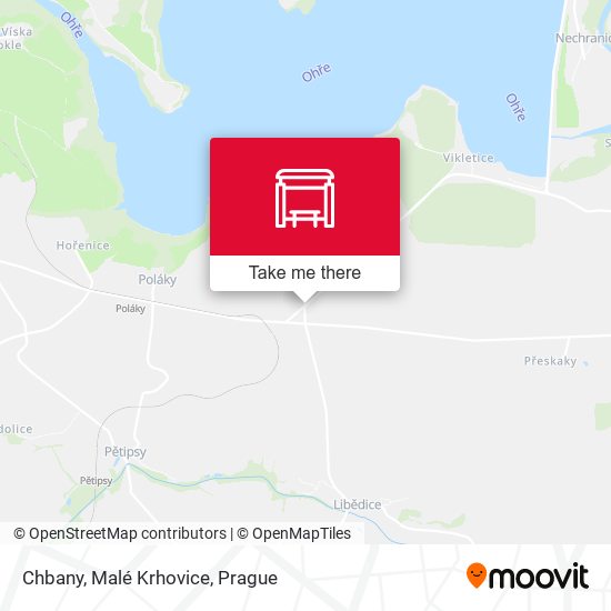 Chbany, Malé Krhovice map