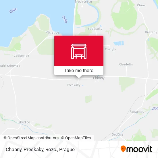 Карта Chbany, Přeskaky, Rozc.