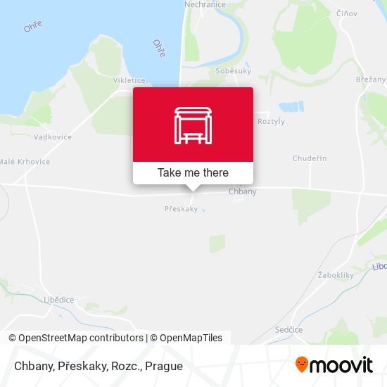 Chbany, Přeskaky, Rozc. map