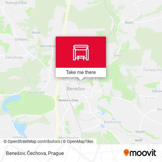 Карта Benešov, Čechova