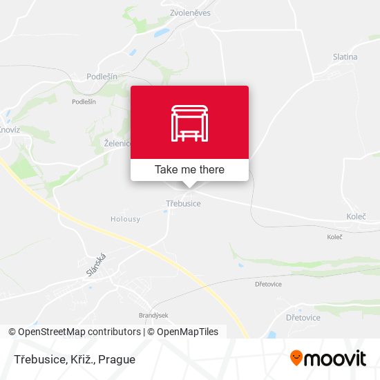 Třebusice, Křiž. map
