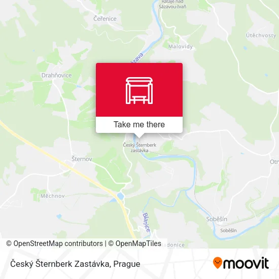 Карта Český Šternberk Zastávka