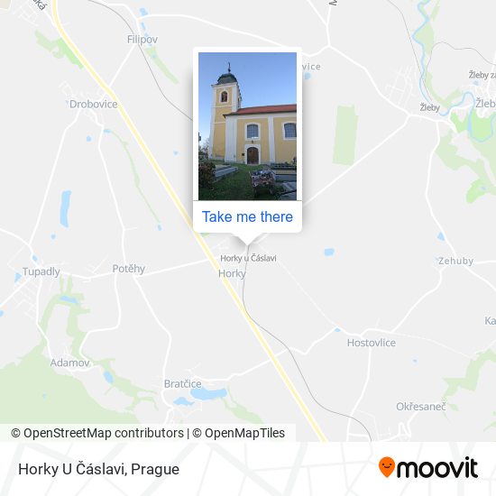 Horky U Čáslavi map
