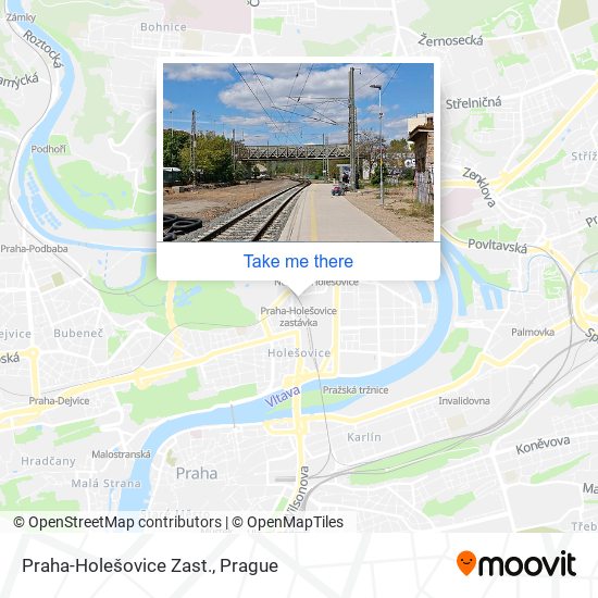 Praha-Holešovice Zast. map