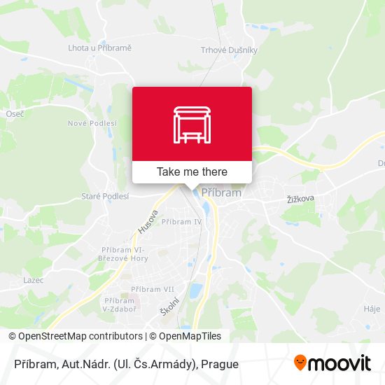 Příbram, Aut.Nádr. (Ul. Čs.Armády) map