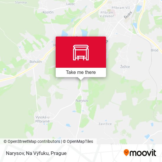 Narysov, Na Výfuku map