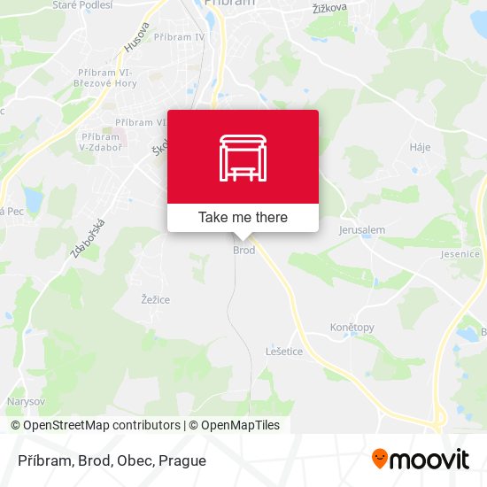 Příbram, Brod, Obec map