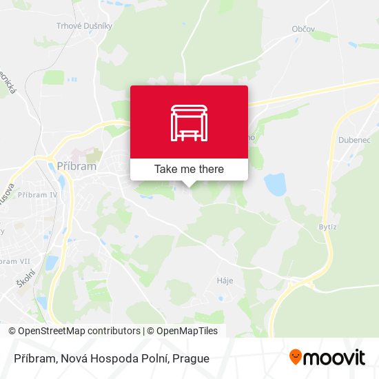 Příbram, Nová Hospoda Polní map