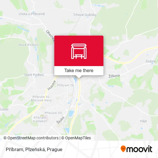 Карта Příbram, Plzeňská