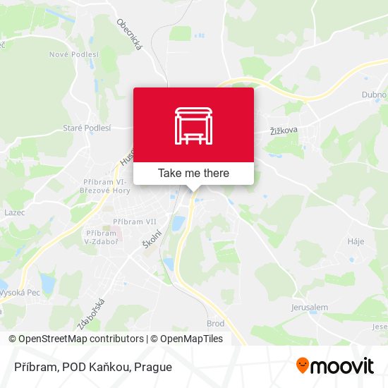 Příbram, POD Kaňkou map