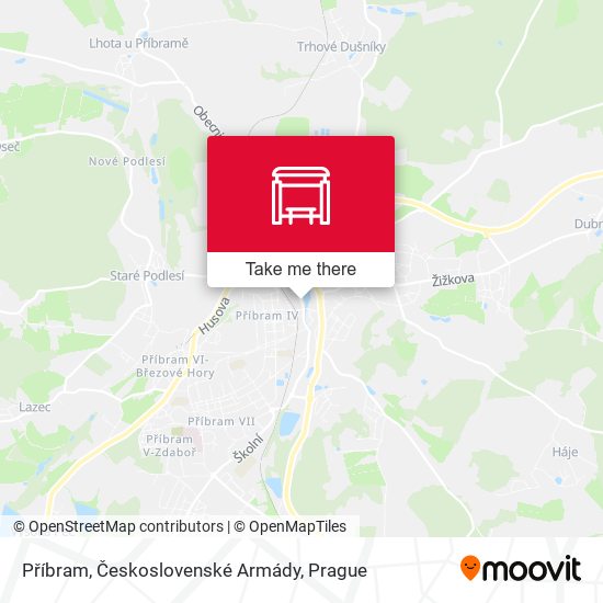 Příbram, Československé Armády map
