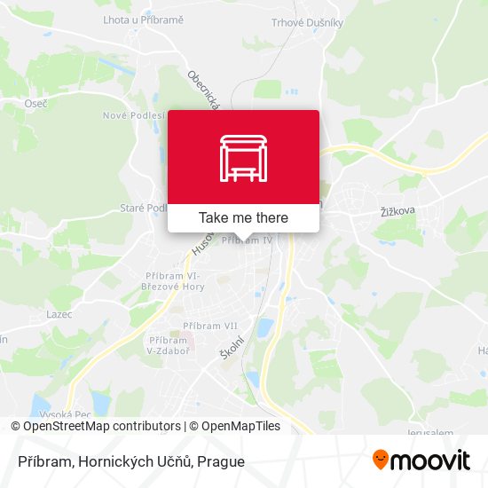 Příbram, Hornických Učňů map