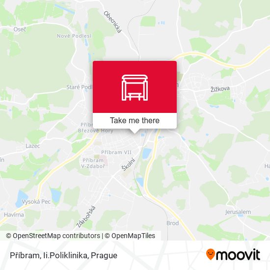 Příbram, Ii.Poliklinika map