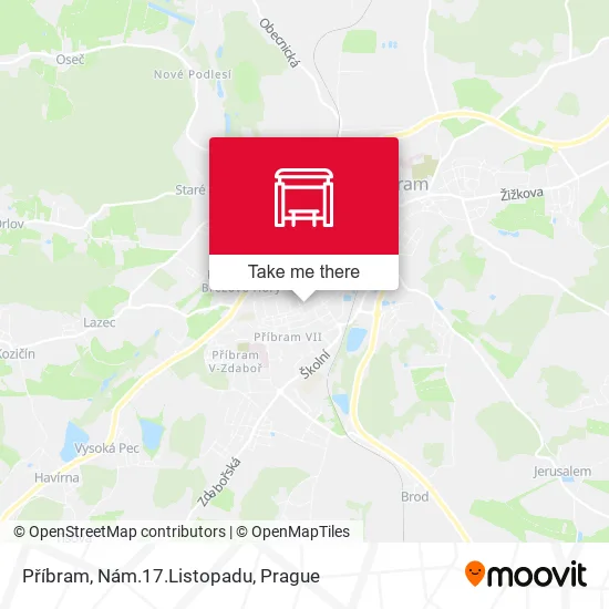 Příbram, Nám.17.Listopadu map
