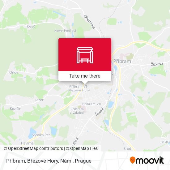 Příbram, Březové Hory, Nám. map