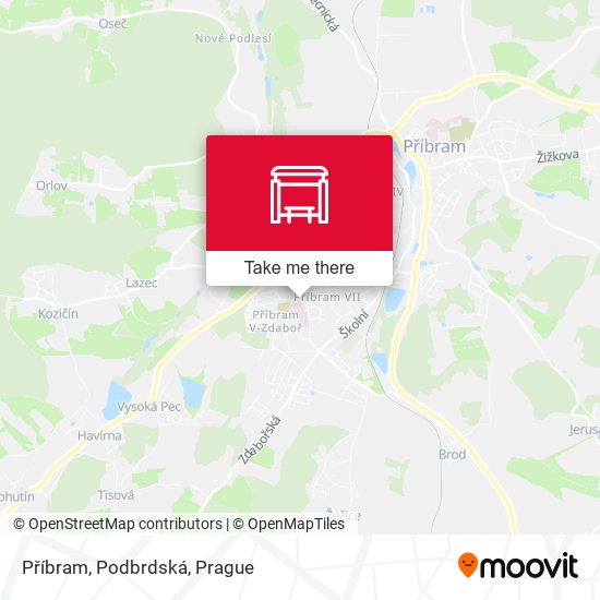Příbram, Podbrdská map
