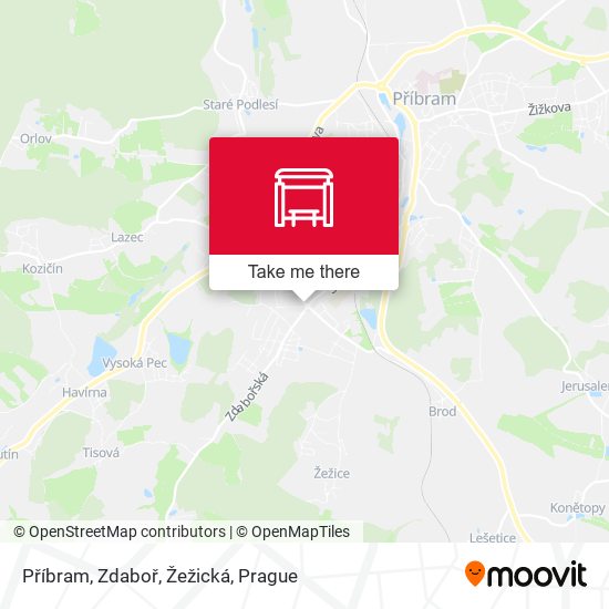 Příbram, Zdaboř, Žežická map