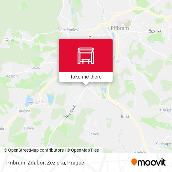 Příbram, Zdaboř, Žežická map