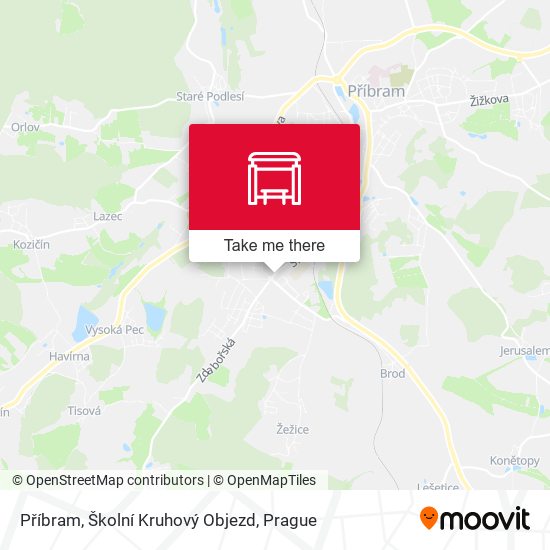 Příbram, Školní Kruhový Objezd map