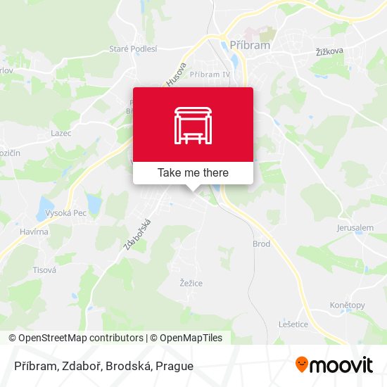 Příbram, Zdaboř, Brodská map