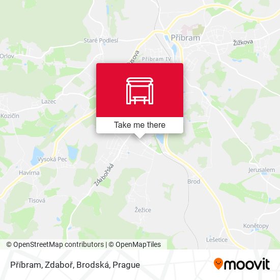 Příbram, Zdaboř, Brodská map