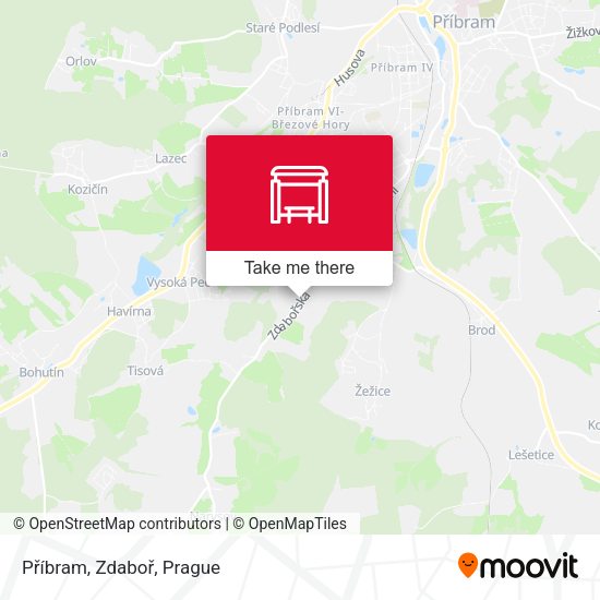 Příbram, Zdaboř map