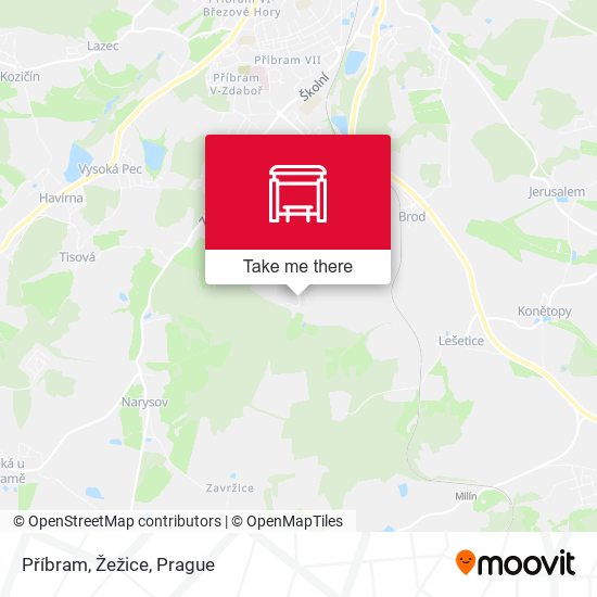 Příbram, Žežice map