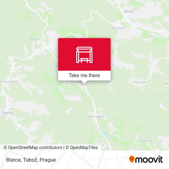 Карта Blatce, Tubož